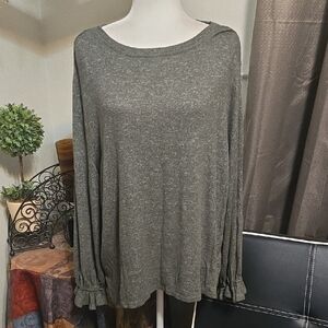 Zac & Rachel Olive Green Long Sleeve Sweater
